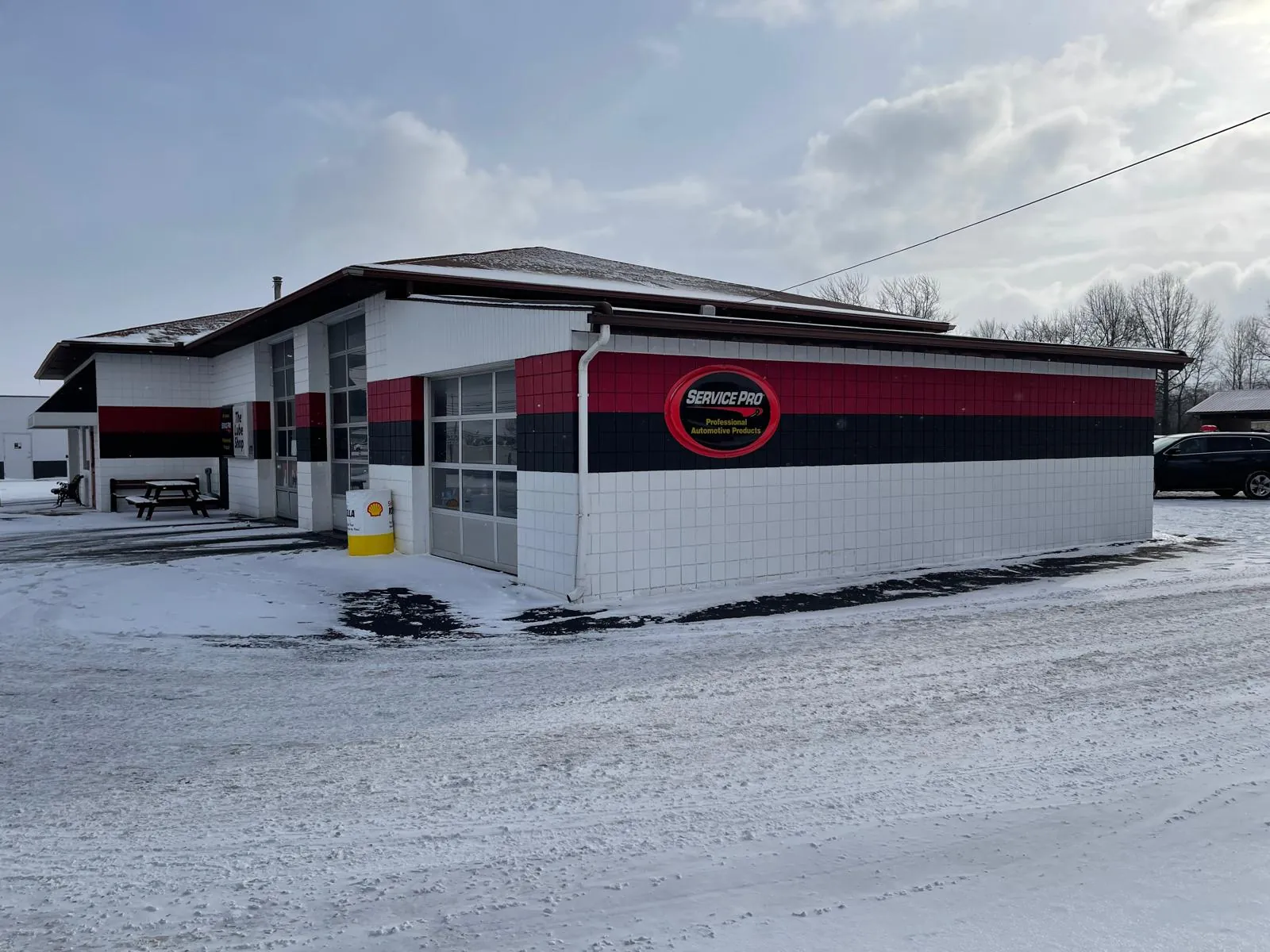 Completed commercial addition, exterior finished