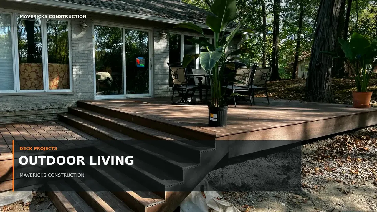 Wood and composite decks, opening frame of the project film